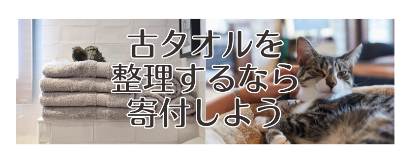 古タオルを整理するなら寄付しよう